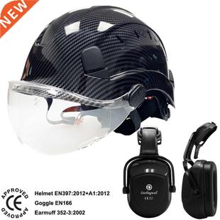 CE Safety Helmet Goggles Earmuff Construction Hard Hat High