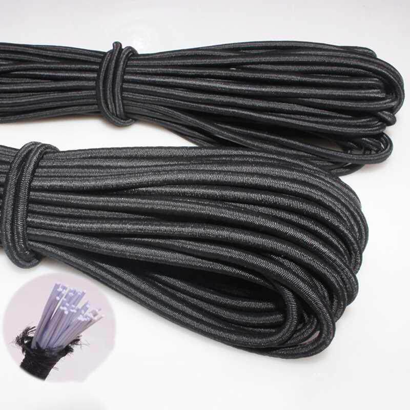 1/2/3/4/5/6MM White/black Strong Elastic Rope rubber band se