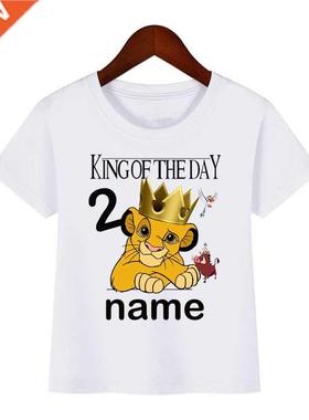 2021Number 1-10 Lion King Birthdy Boys Shirts Boy's Simb S