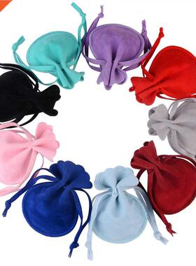 10pcs/Lot Round Velvet Bag 7x9 9x12cm Jewelry Organizer Dust