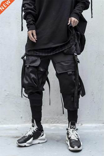 Techwear Cargo Pants Men Black Japanese Sreetwear Jogger