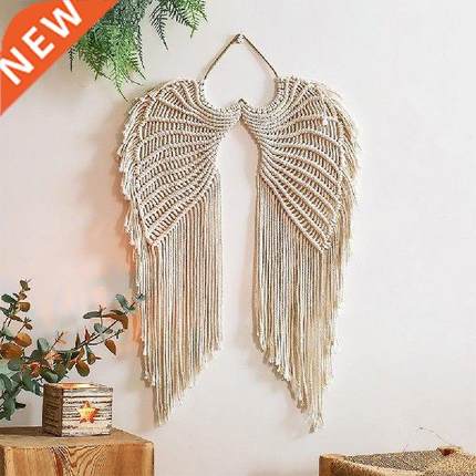 Macrame Wall Hanging Boho Tapery Angels Wing Woven