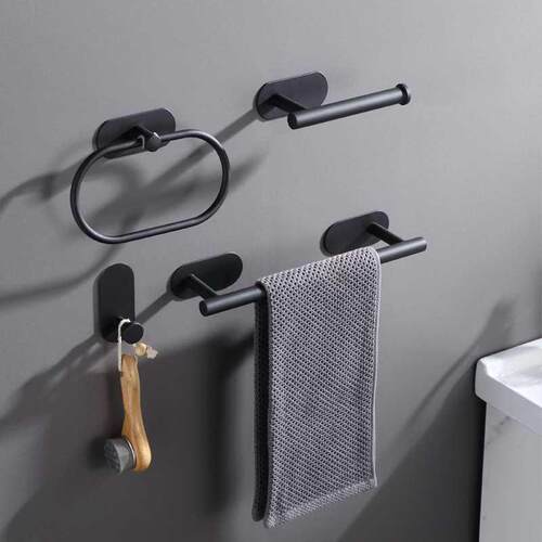 No Punching Stainless Steel Self-adhesive Towel Bar Paper Ho