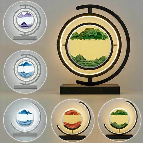 18W LED Reote Control Bedside Table Lap 3D Quicksand Art S