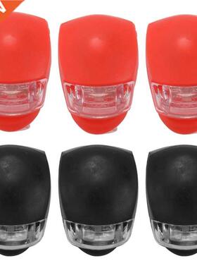 Silicone Light Bike Lamp, 6 pcs LED Bike Light Set (3x LED W