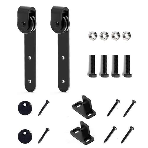 1 Set Cabinet Sliding Barn Door Hardware Kit Super Mini Slid