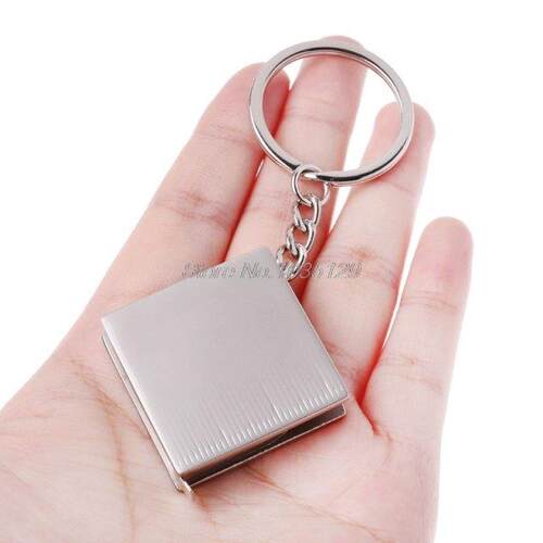 Metal Tape Measure Keychain Portable Keyring Ruler Multifunc