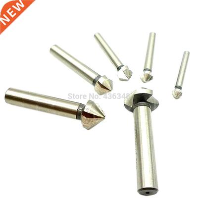 6pcs 3 Flute 90 Degree Hss Chamfer Cutter Bit Chamfering Cou