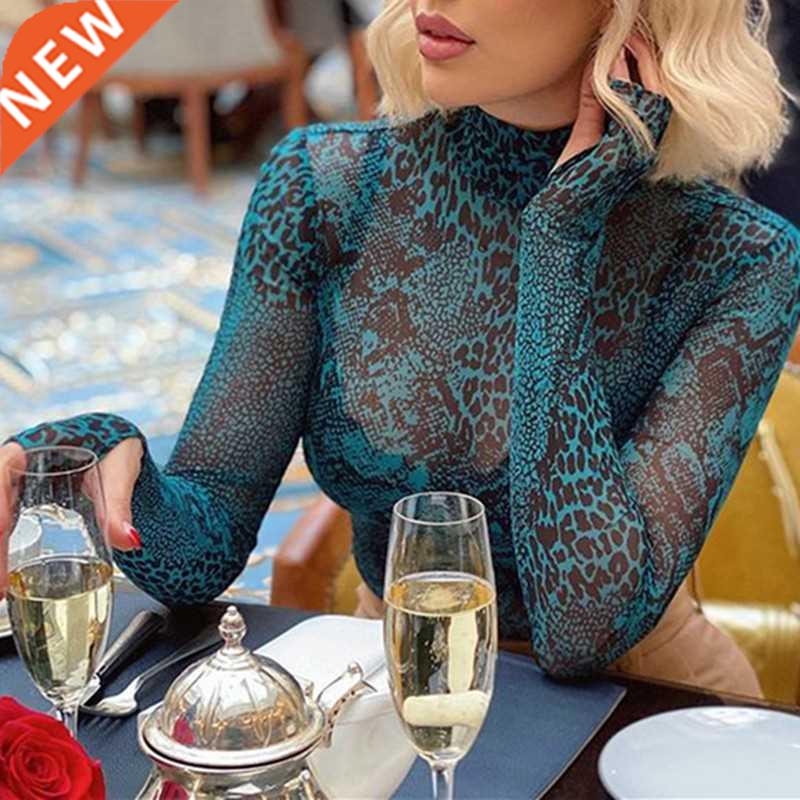 Fall Clothes for Women 2020 Fashion Sexy Long Sleeve See-thr