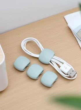 4Pcs Cable Wnder Fashon Smple Round Clp USB Charger Hold