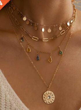Necklce Jewelry Women girls Cubn Chin Vintge 项链女生