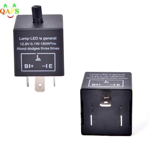 1 Pc 12V 3-Pin LED Adjustable C Flasher Flash Relay For Tu