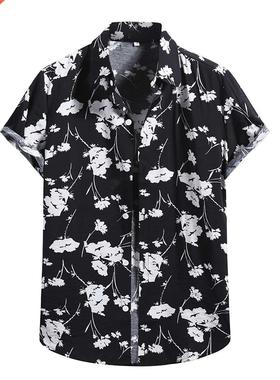Fashion Mens Hawaiian Shirt Male Casual Colorful Printed Bea