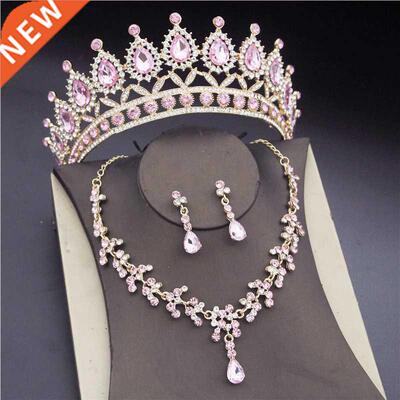 Baroque Brdal Jewelry Sets for Women Fashon Taras Earrng
