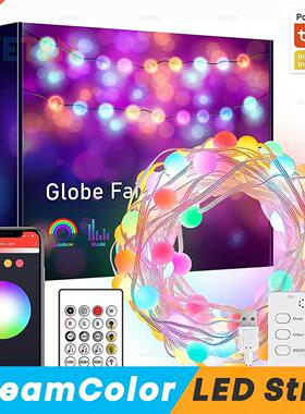 Tuya Wifi LED Strip RGB Christmas Fairy String Light, Music