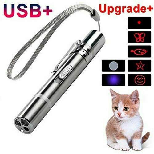 3 in 1 Laser Pointer Cat Pet Child SB Rechargeable V Torch