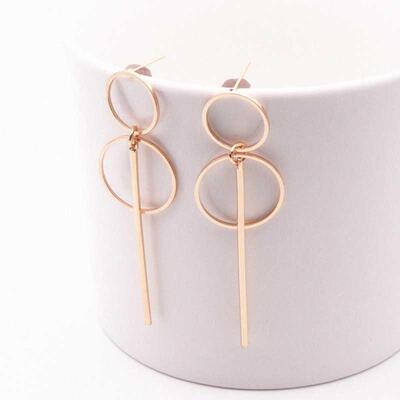 Fashion Earrings Punk Simple Gold Silver Color Long Section