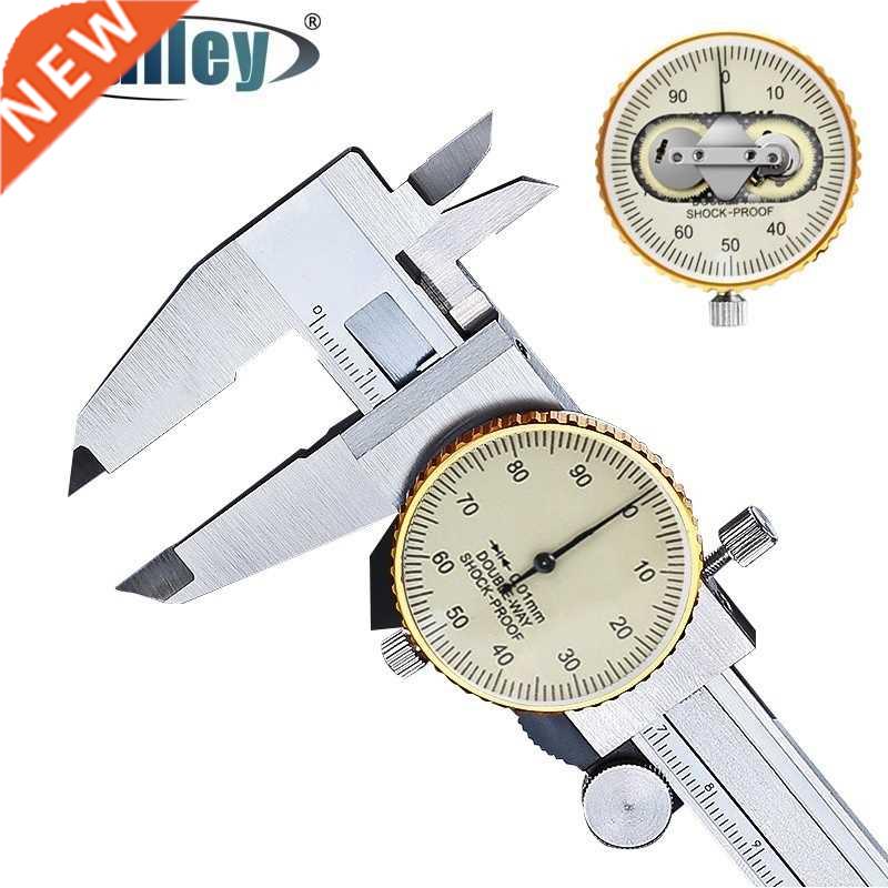 double way shock proof metal dial calipers 0.01 high resolut
