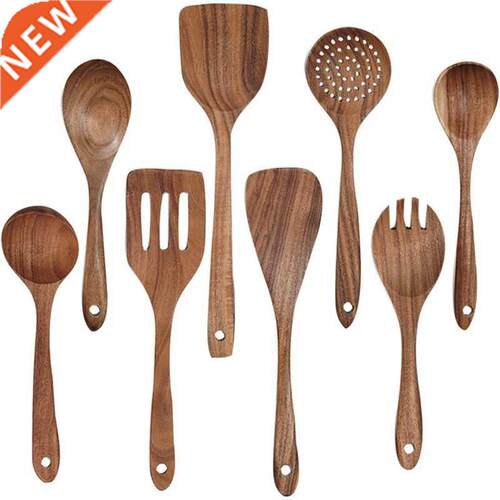 Wooden Utensils For Cooking Made From Natural Teak Wood -