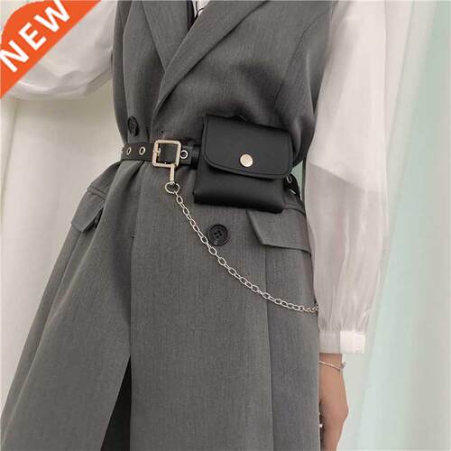 Women Fashion Waist Pack PU Fanny Pack Simple Women's Gift B