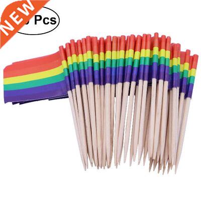 Flag Toothpick Flags Food Cupcake Toppers Sticks White For