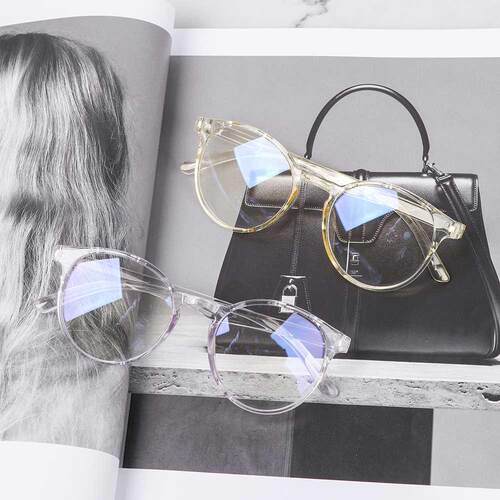 Anti Blue Rays Glasses Classic Transparent Round Frame Clear