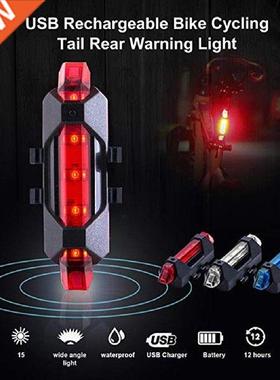 pcs LED Bicycle TailLight Rechargeable USB Wheel Up
