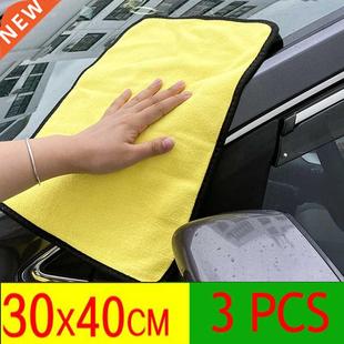 3pcs Microfiber Cleaning Towel Car Wash Towels Extra Soft Cl