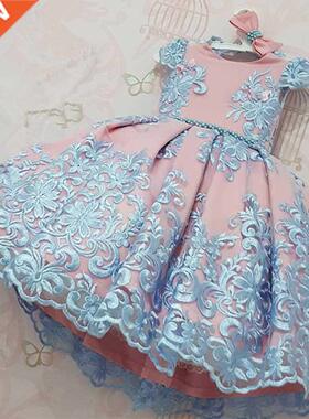 Embroidery Flower Wedding Evening Children Clothing Princess
