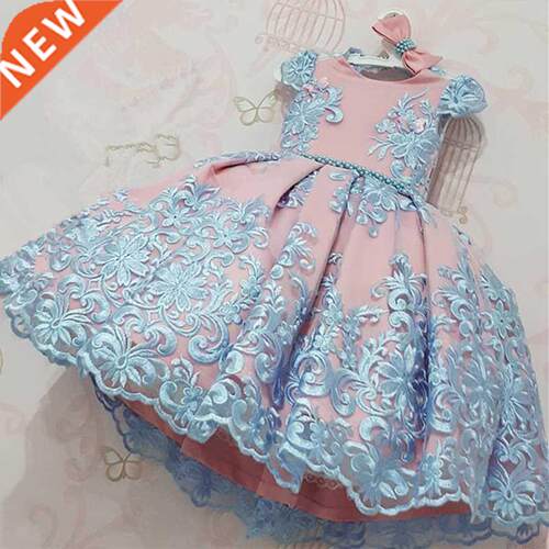 Embroidery Flower Wedding Evening Children Clothing Princess