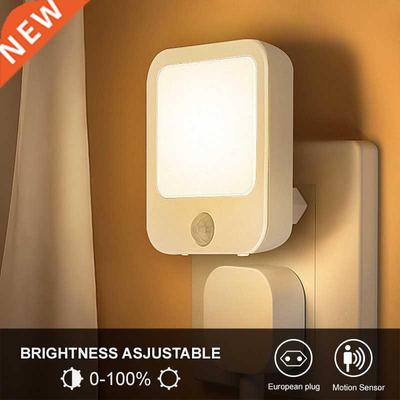 Motion Sensor LED Night Lights EU Plug Dimmable Cabinet Ligh