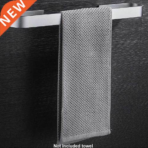 Towel Holder Bathroom Towels Rack Hanger Black Silver Alloy