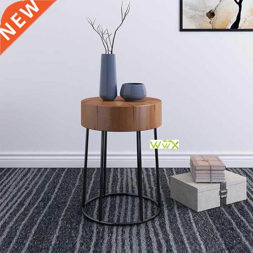 Nordic Minimalist Solid Wood Side Table Seating Corner