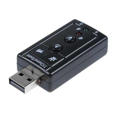 x USB sound source 7.1ch sound USB rectangular adapter USB