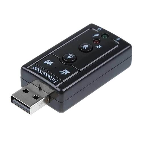 x USB sound source 7.1ch sound USB rectangular adapter USB