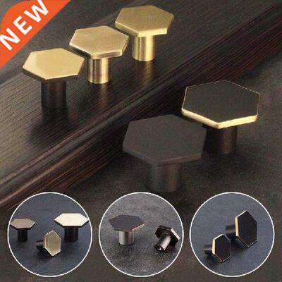 Hexagon Shape Brass Dresser Knobs Drawer Pulls Handles