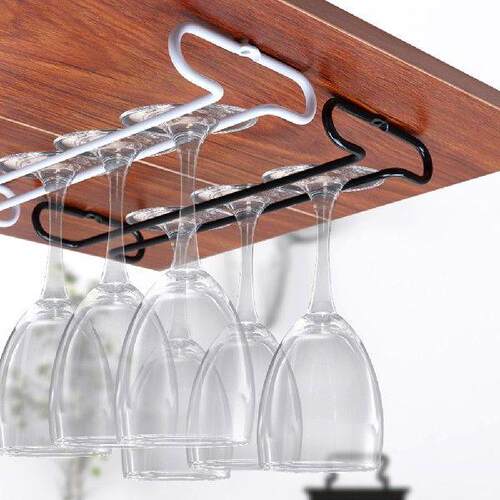 High Quality Useful Iron Wine Rack Glass Holder Hanging Bar
