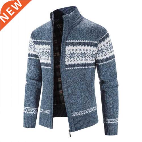LEGIBLE 2022 Men's Sweaters Autumn Winter Wool Zipper Cardig