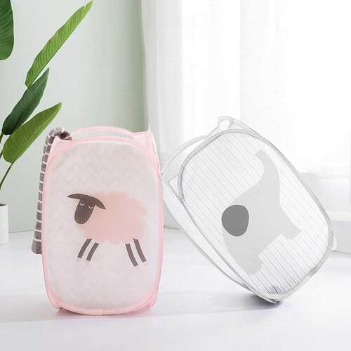 Dirty Laundry Basket Foldable Clothes orage Baskets Mesh W