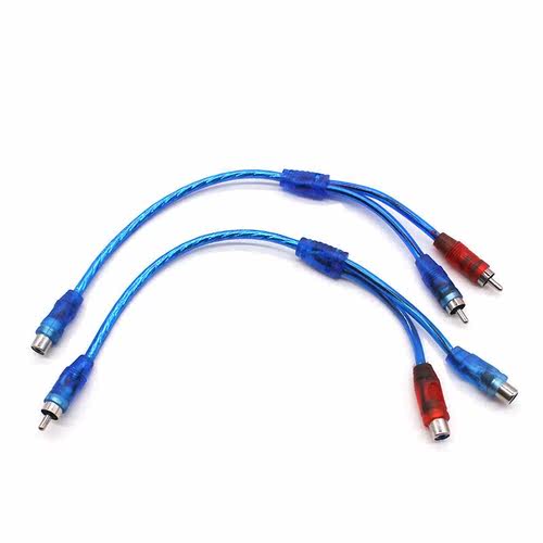 High Quality for Car MP3 Audio RCA 1 Male to 2 Female Y