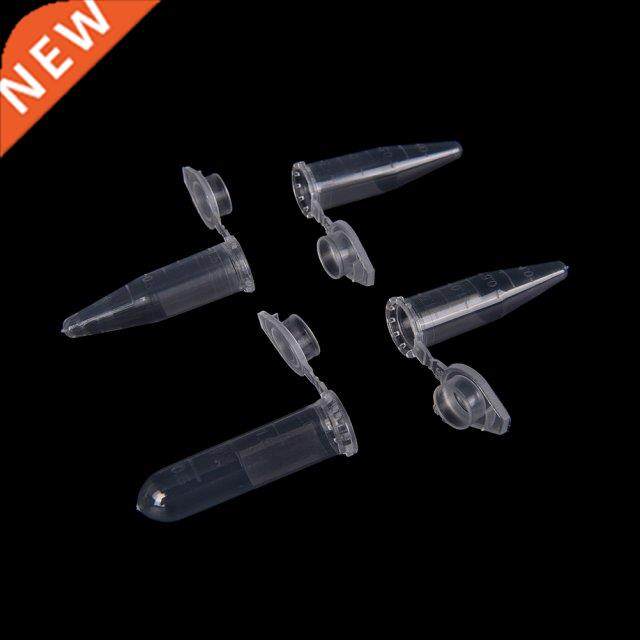100 PCS 1.5ml Lab Clear Test Tube Centrifuge Vial Snap Cap M