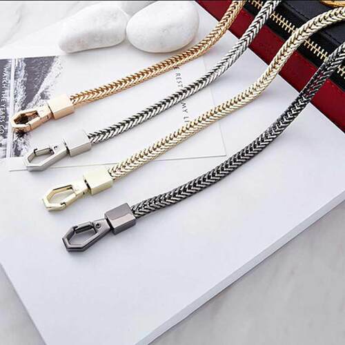 Gold/Silver/Gun Black Bag Strap 6mm Replacement Purse Ch