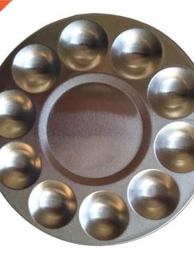 10-Hole Aluminum Circular Palette Art Paint Drawing Tray Col