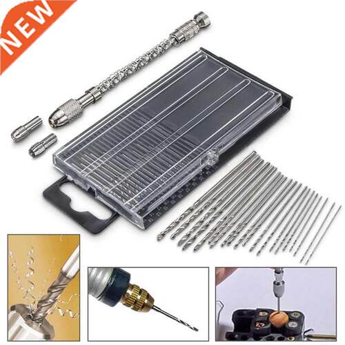 1Set Mini Micro Twist Drill Hss Bits With Semi-Automatic Han