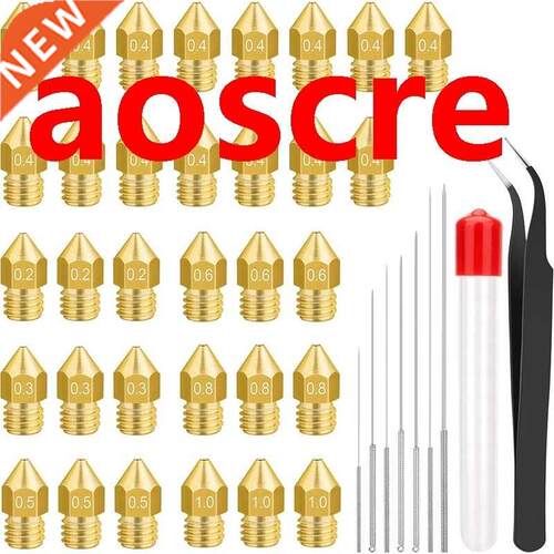 41PCS 3D Printer Nozzle with Cleaning Needle and Tweezers MK