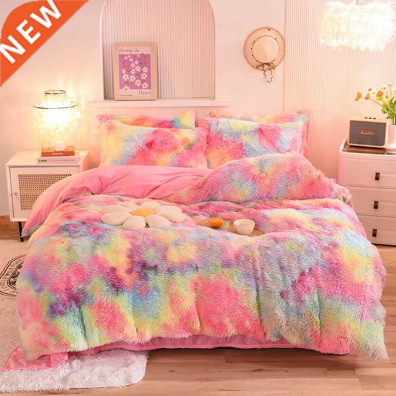 Super Shaggy Coral Fleece Warm Cozy Princess Bedding Set Min