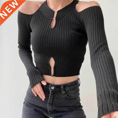 2022Women Sexy Tank Tops Solid Color Slim Knitted Tees