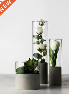 Modern Glass Vase Creative Tabletop Vases Thydroponic Contai