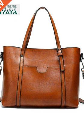 women pu leather single shoulder bag ladies retro handbag