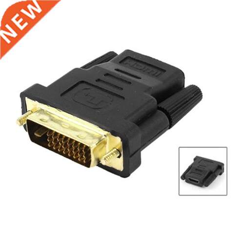 Gold Tone DVI-D Link 24+1 Male to HDMI Female Video Adapter